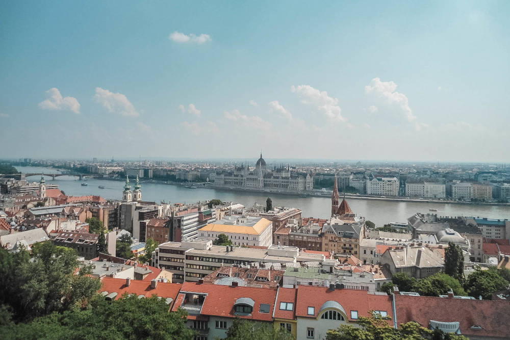 Blick auf Budapest von oben