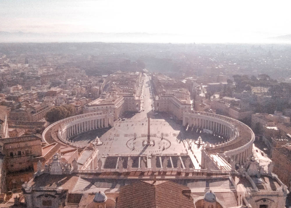 Der unglaubliche Ausblick von der Basilika Sankt Peter, Vatikan