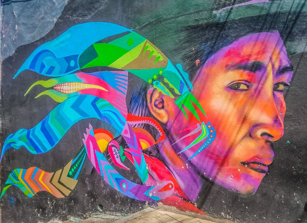 Faszinierende Graffitis findet man in ganz Bogota, Kolumbien